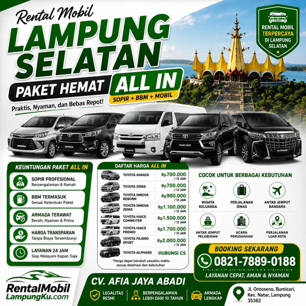 REntal Mobil Bandar Lampung