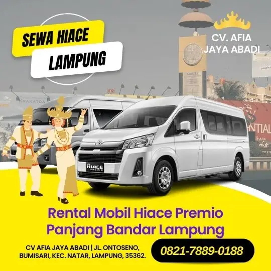 Sewa Bus Pariwisata Lampung untuk Tujuan Pantai Harga Sewa Hiace Commuter Panjang Bandar Lampung