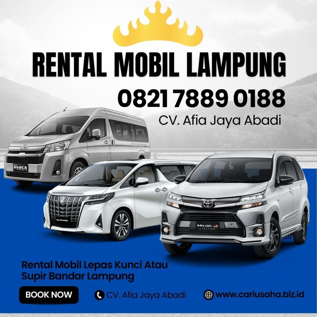 Sewa Mobil di Kota Bandar Lampung dengan CV. Afia Jaya Abadi