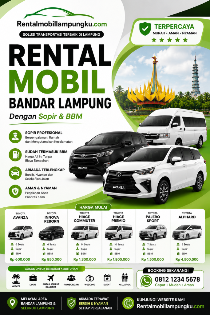 Jasa Rental Mobil Bandar Lampung Terbaru