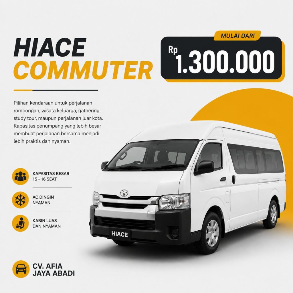 sewa hiace commuter lampung