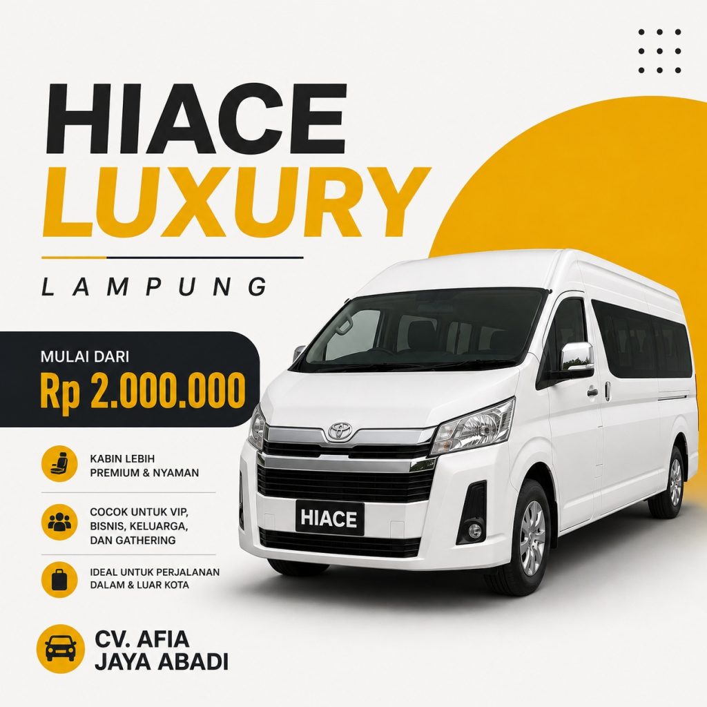 sewa hiace luxury lampung