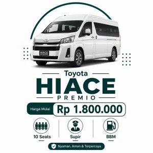 sewa hiace premio bandar lampung cv afia jaya